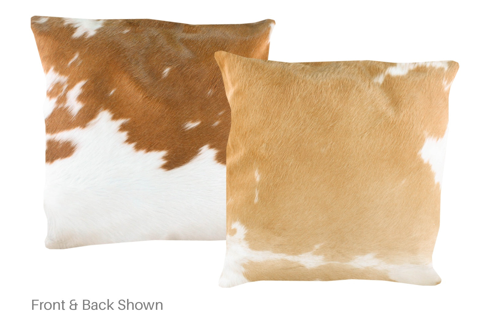 Brown and White Cowhide Pillow #A50209