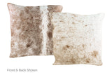 Salt and Pepper Brown Cowhide Pillow 20x20 #A50211 by Hudson Hides