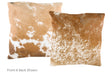 Salt and Pepper Brown Cowhide Pillow 20x20 #A50220 by Hudson Hides