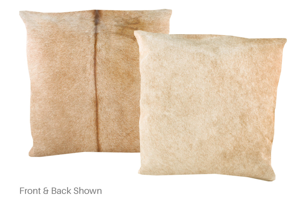 Beige Cowhide Pillow #A50223