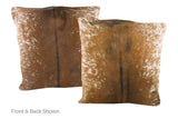 Salt and Pepper Brown Cowhide Pillow 20x20 #A50225 by Hudson Hides