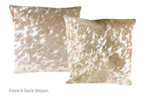 Grey with Beige Cowhide Pillow 20x20 #A50228 by Hudson Hides