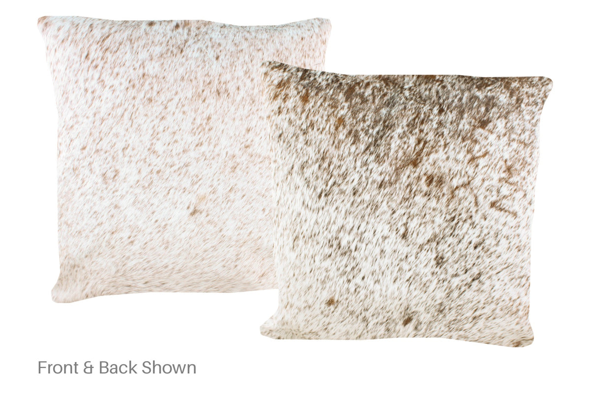 Salt and Pepper Brown Cowhide Pillow #A50231