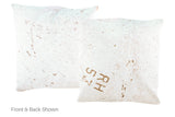 Salt and Pepper Brown Cowhide Pillow 20x20 #A50233 by Hudson Hides
