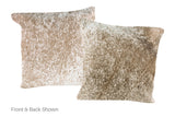 Salt and Pepper Brown Cowhide Pillow 20x20 #A50234 by Hudson Hides