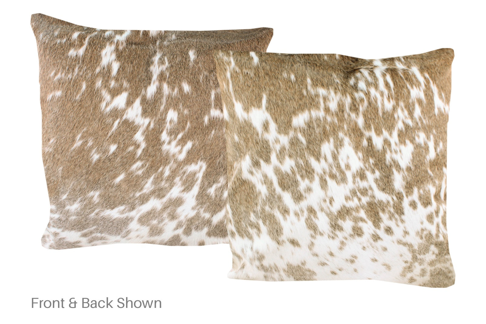 Salt and Pepper Brown Cowhide Pillow #A50235