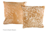 Salt and Pepper Brown Cowhide Pillow 20x20 #A50237 by Hudson Hides