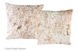 Salt and Pepper Brown Cowhide Pillow 20x20 #A50245 by Hudson Hides