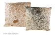 Salt and Pepper Brown Cowhide Pillow 20x20 #A50246 by Hudson Hides