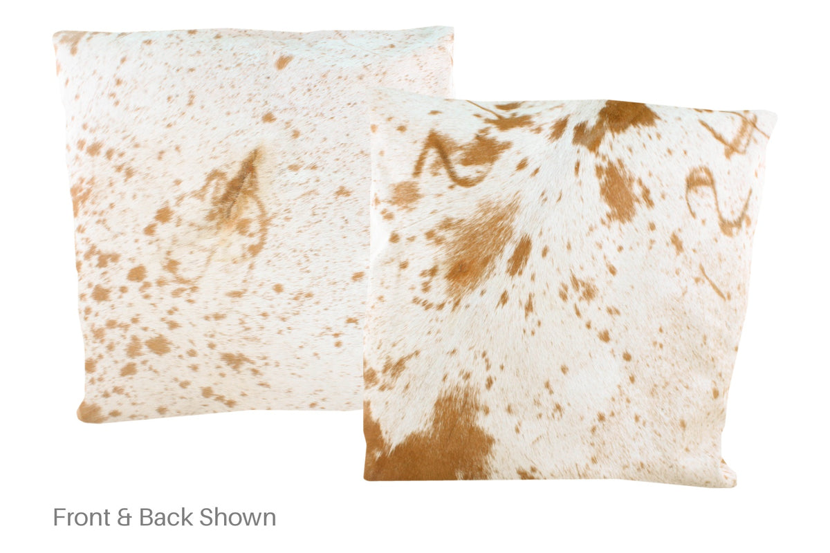 Salt and Pepper Brown Cowhide Pillow #A50247