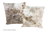 Salt and Pepper Brown Cowhide Pillow 20x20 #A50251 by Hudson Hides