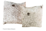 Salt and Pepper Brown Cowhide Pillow 20x20 #A50253 by Hudson Hides