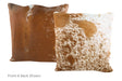Salt and Pepper Brown Cowhide Pillow 20x20 #A50254 by Hudson Hides