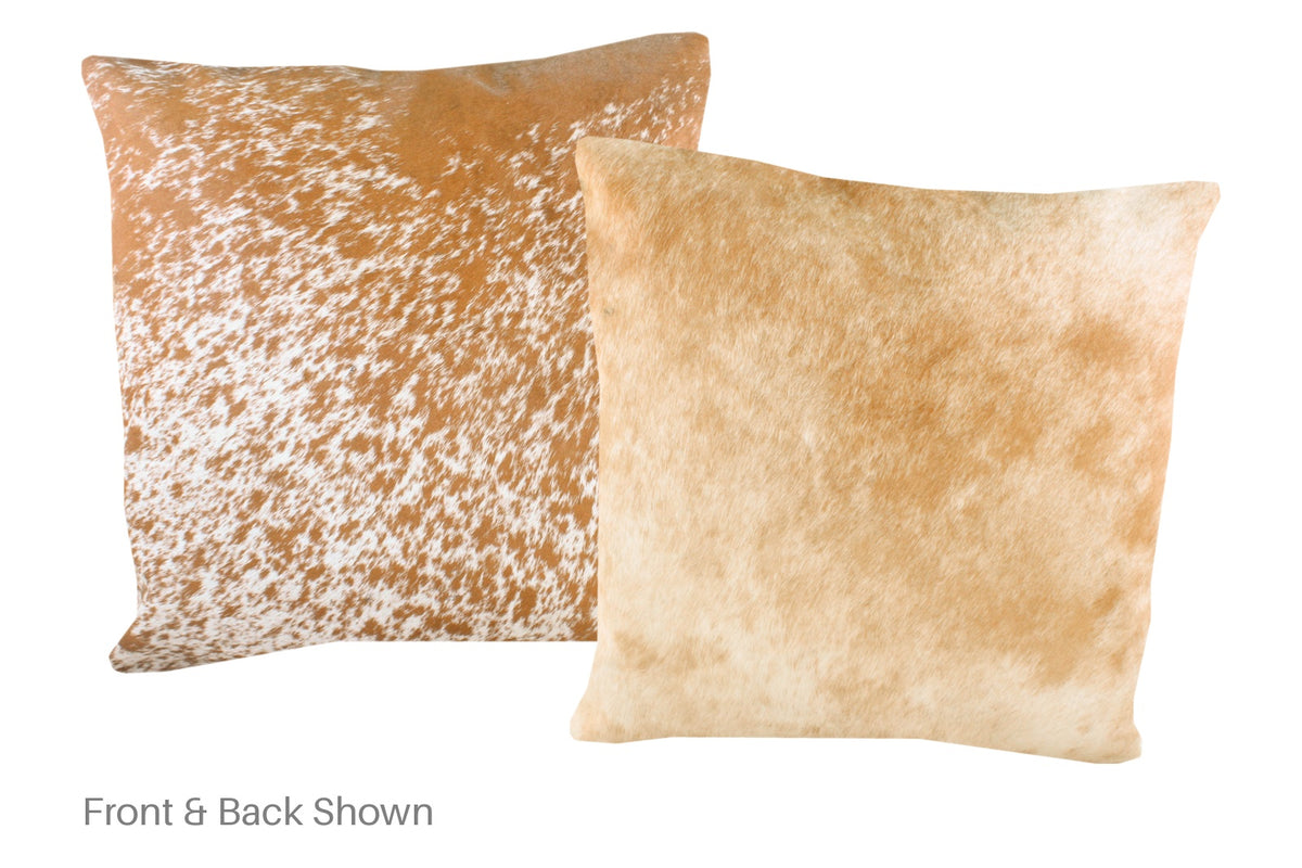 Salt and Pepper Brown Cowhide Pillow #A50259
