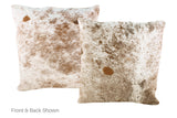 Salt and Pepper Brown Cowhide Pillow 20x20 #A50260 by Hudson Hides