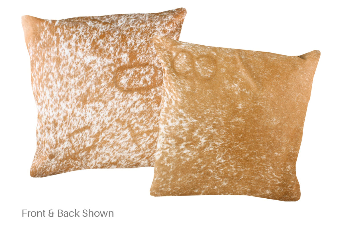 Salt and Pepper Brown Cowhide Pillow #A50265