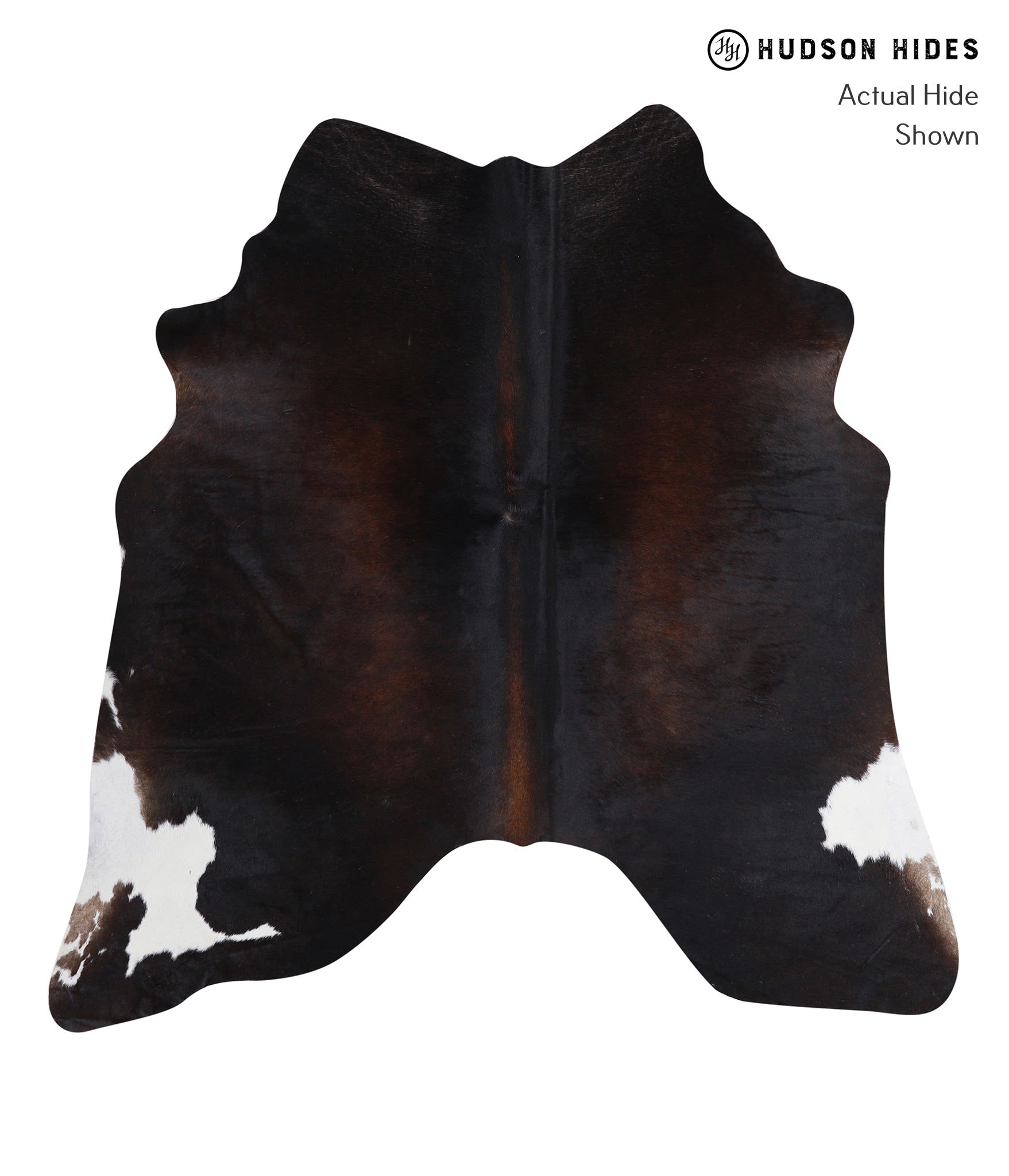 Chocolate and White Cowhide Rug #A5027
