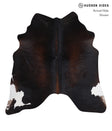 Chocolate and White Large Brazilian Cowhide Rug 6'4"H x 6'2"W #A5027 by Hudson Hides