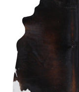 Chocolate and White Large Brazilian Cowhide Rug 6'4"H x 6'2"W #A5027 by Hudson Hides