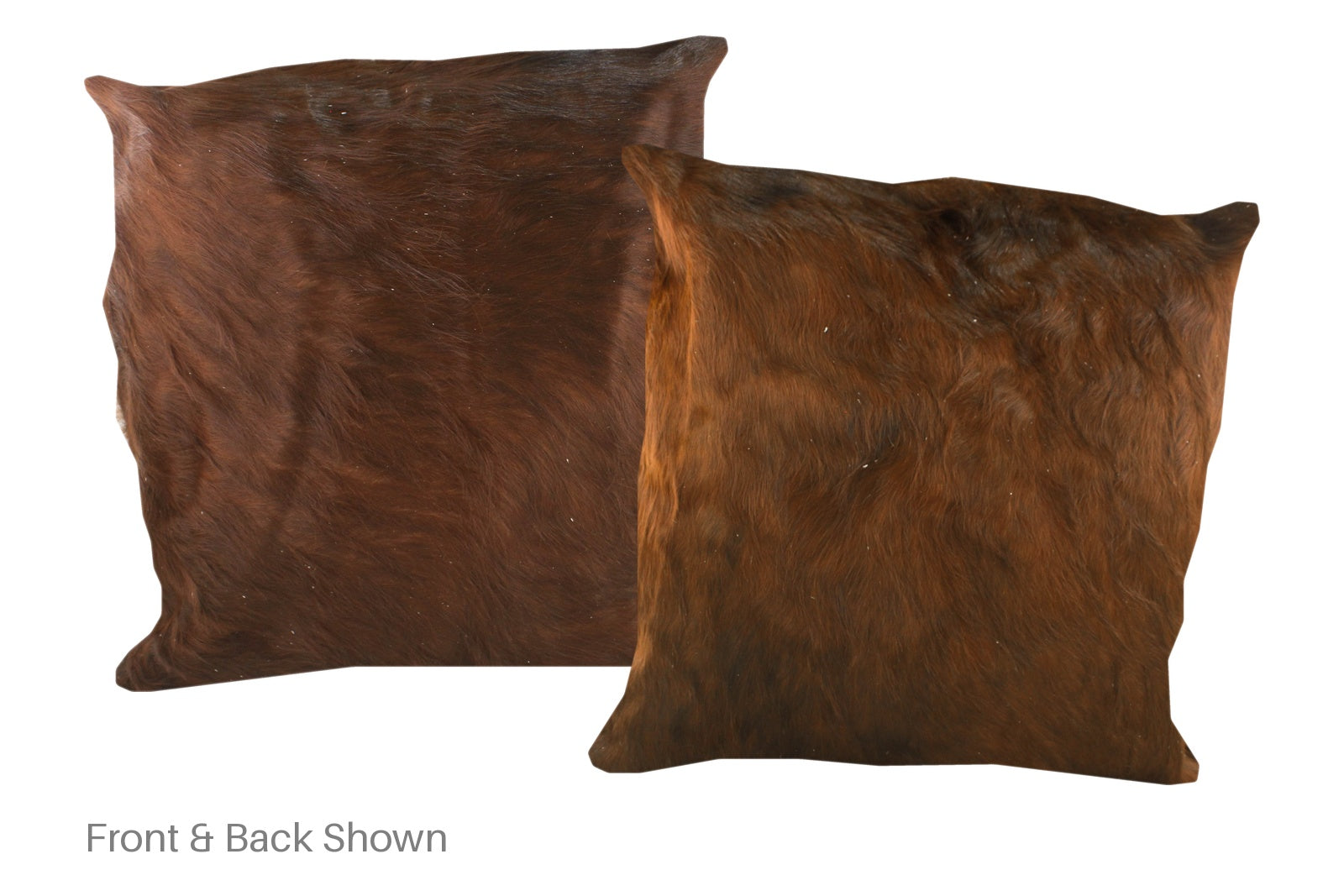 Solid Brown Cowhide Pillow #A50270