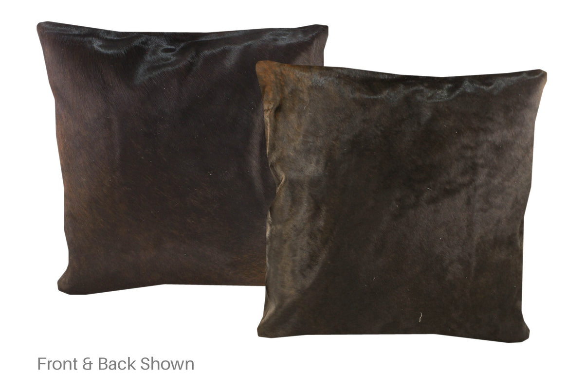 Solid Black Cowhide Pillow #A50276