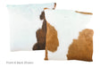 Brown and White Cowhide Pillow 20x20 #A50281 by Hudson Hides