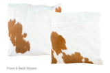 Brown and White Cowhide Pillow 20x20 #A50285 by Hudson Hides