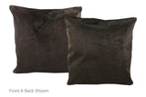 Solid Black Cowhide Pillow 20x20 #A50286 by Hudson Hides