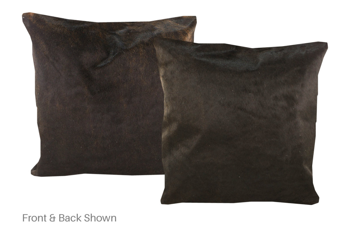Solid Black Cowhide Pillow #A50286