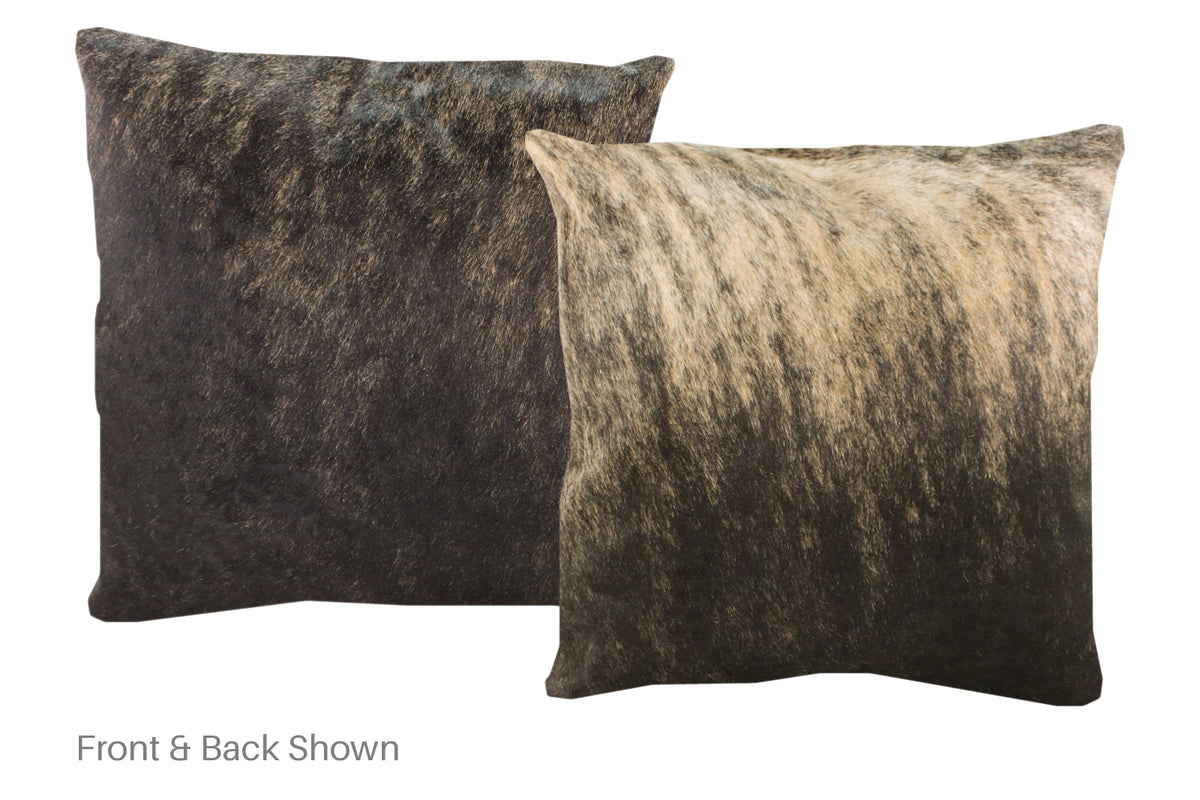Dark Brindle Cowhide Pillow #A50288