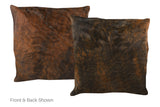 Dark Brindle Cowhide Pillow 20x20 #A50291 by Hudson Hides