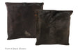 Solid Black Cowhide Pillow 20x20 #A50293 by Hudson Hides
