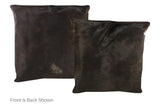Solid Black Cowhide Pillow 20x20 #A50293 by Hudson Hides