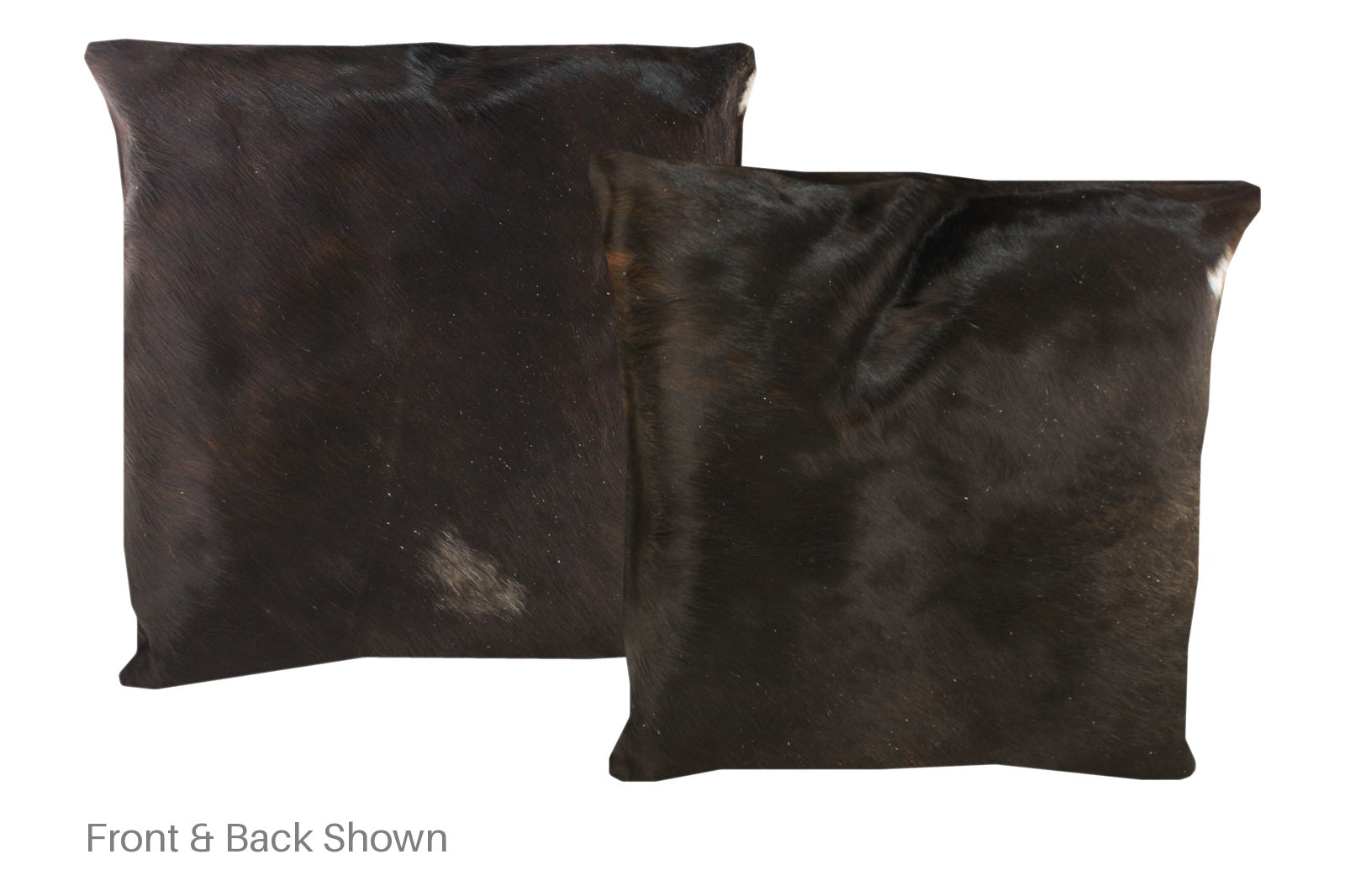 Solid Black Cowhide Pillow #A50293