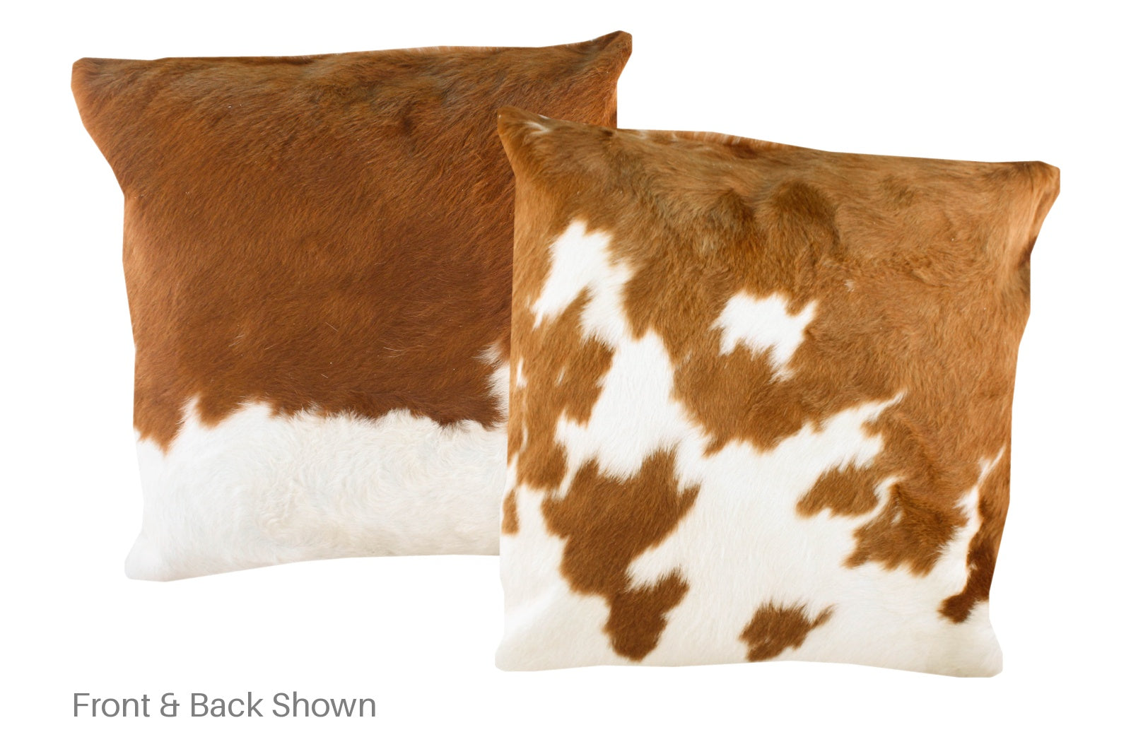 Brown and White Cowhide Pillow #A50294