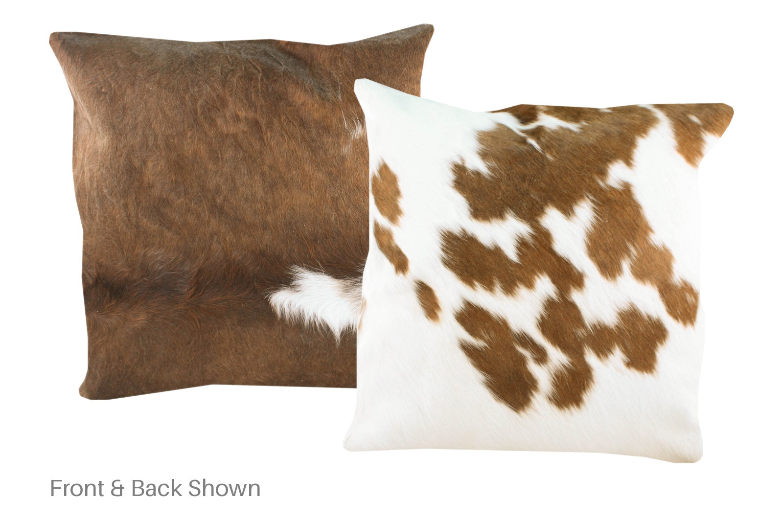 Brown and White Cowhide Pillow #A50296