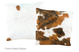 Tricolor Cowhide Pillow 20x20 #A50297 by Hudson Hides