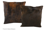 Dark Brindle Cowhide Pillow 20x20 #A50300 by Hudson Hides