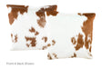 Brown and White Cowhide Pillow 20x20 #A50308 by Hudson Hides