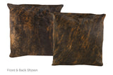 Dark Brindle Cowhide Pillow 20x20 #A50317 by Hudson Hides
