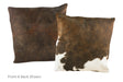 Chocolate Cowhide Pillow 20x20 #A50318 by Hudson Hides