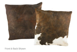 Chocolate Cowhide Pillow 20x20 #A50318 by Hudson Hides
