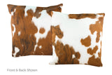 Tricolor Cowhide Pillow 20x20 #A50325 by Hudson Hides