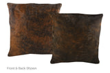 Dark Brindle Cowhide Pillow 20x20 #A50336 by Hudson Hides