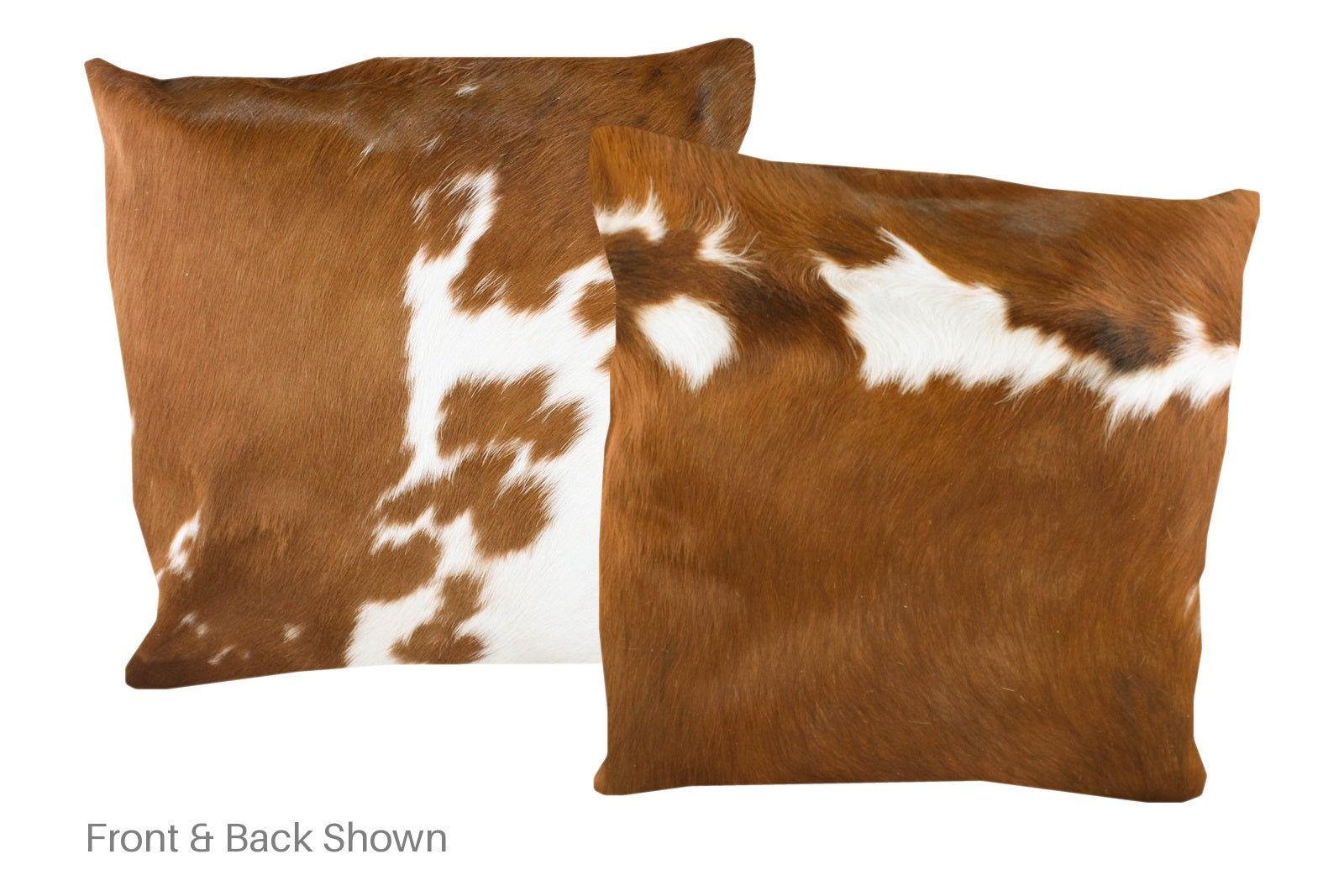 Brown and White Cowhide Pillow #A50340