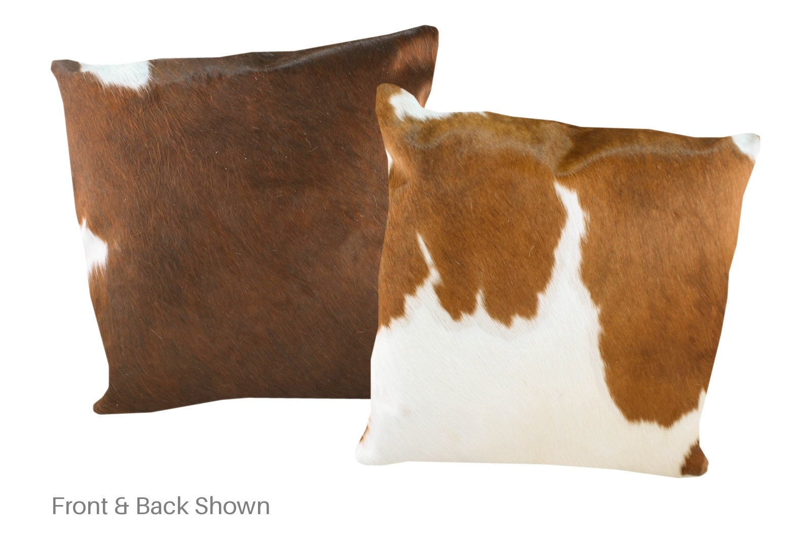 Brown and White Cowhide Pillow #A50347