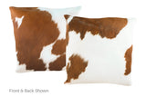 Brown and White Cowhide Pillow 20x20 #A50350 by Hudson Hides