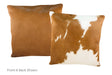 Brown and White Cowhide Pillow 20x20 #A50353 by Hudson Hides