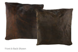 Dark Brindle Cowhide Pillow 20x20 #A50354 by Hudson Hides