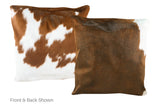Brown and White Cowhide Pillow 20x20 #A50355 by Hudson Hides